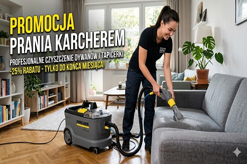 Promocja -25% na pranie tapicerki i dywanów